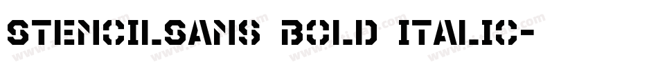 StencilSans Bold Italic字体转换